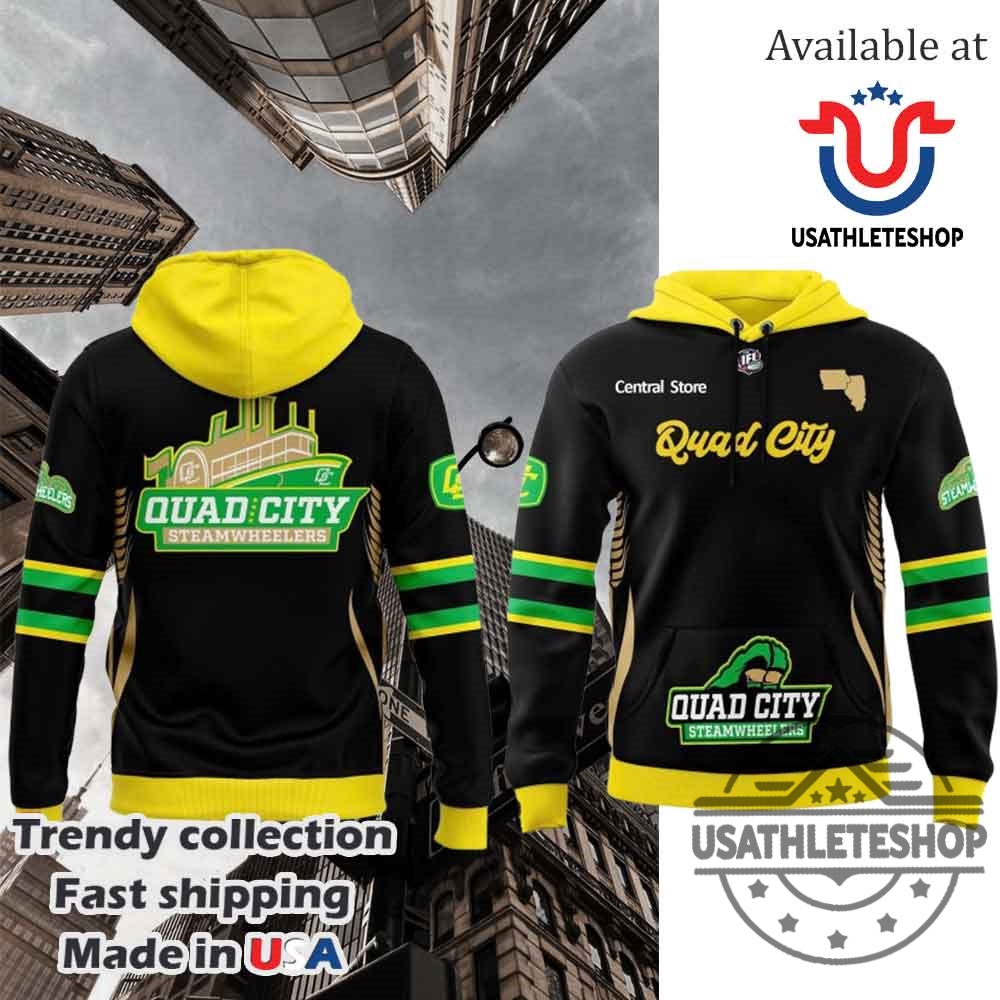"Top Champion T-Shirts and Hoodies for Sports Fans in 2025" 6 Quad City Steamwheelers Hoodie Black Yellow Green Fan Gear