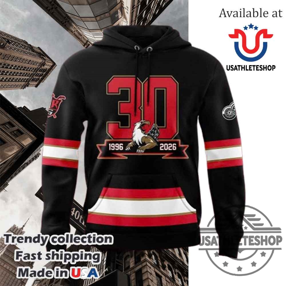 Grand Rapids Griffins 30Th Anniversary Celebrations Hoodie 5 Grand Rapids Griffins 30th Anniversary Celebrations Hoodie