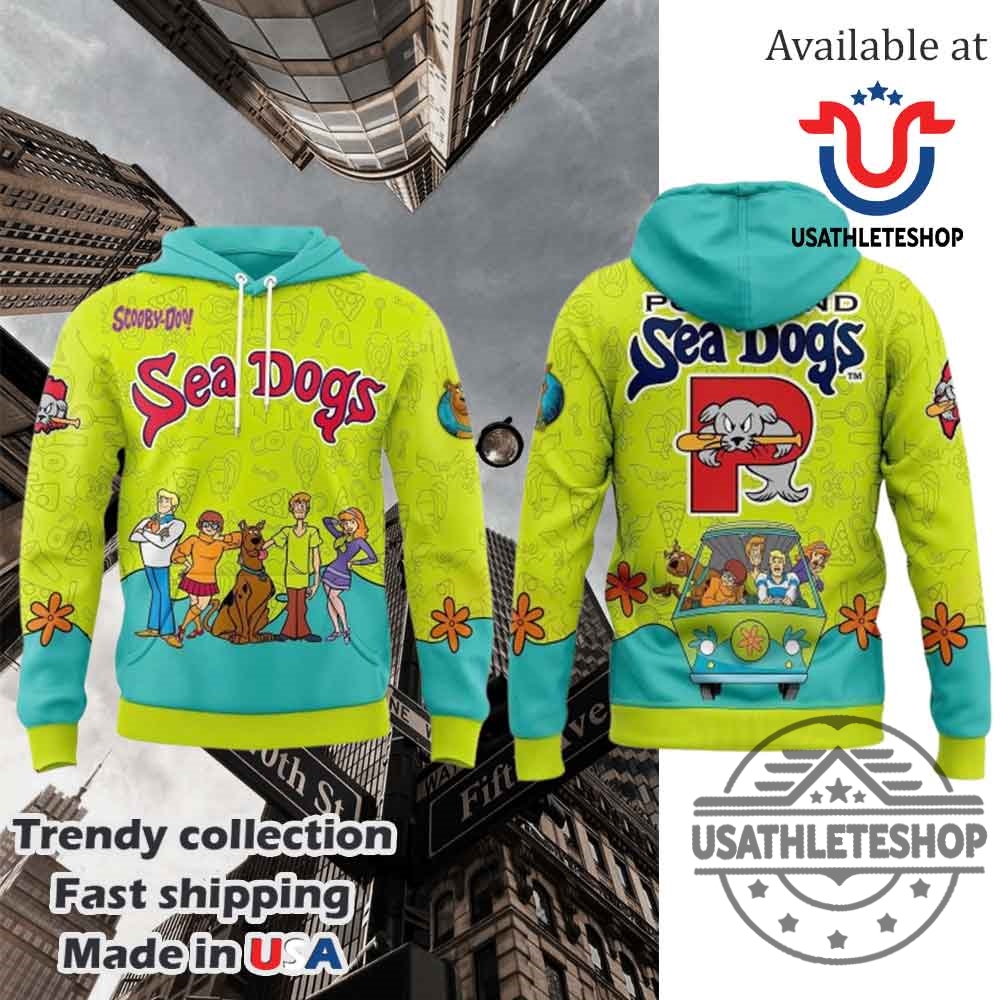 "Top Champion T-Shirts and Hoodies for Sports Fans in 2025" 16 Portland Sea Dogs Scoobydoo Day 2025 All Over Print Hoodie