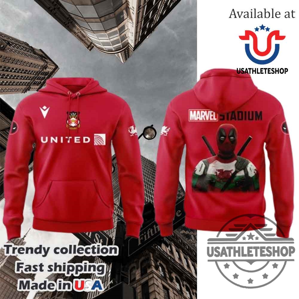 "Top Champion T-Shirts and Hoodies for Sports Fans in 2025" 18 Wrexham Afc X Deadpool Marvel Stadium Hoodie