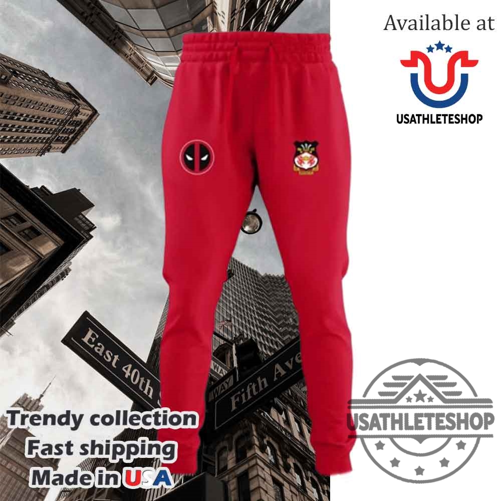 Wrexham Afc X Deadpool Marvel Stadium Hoodie 3 Wrexham AFC x Deadpool Marvel Stadium Hoodie