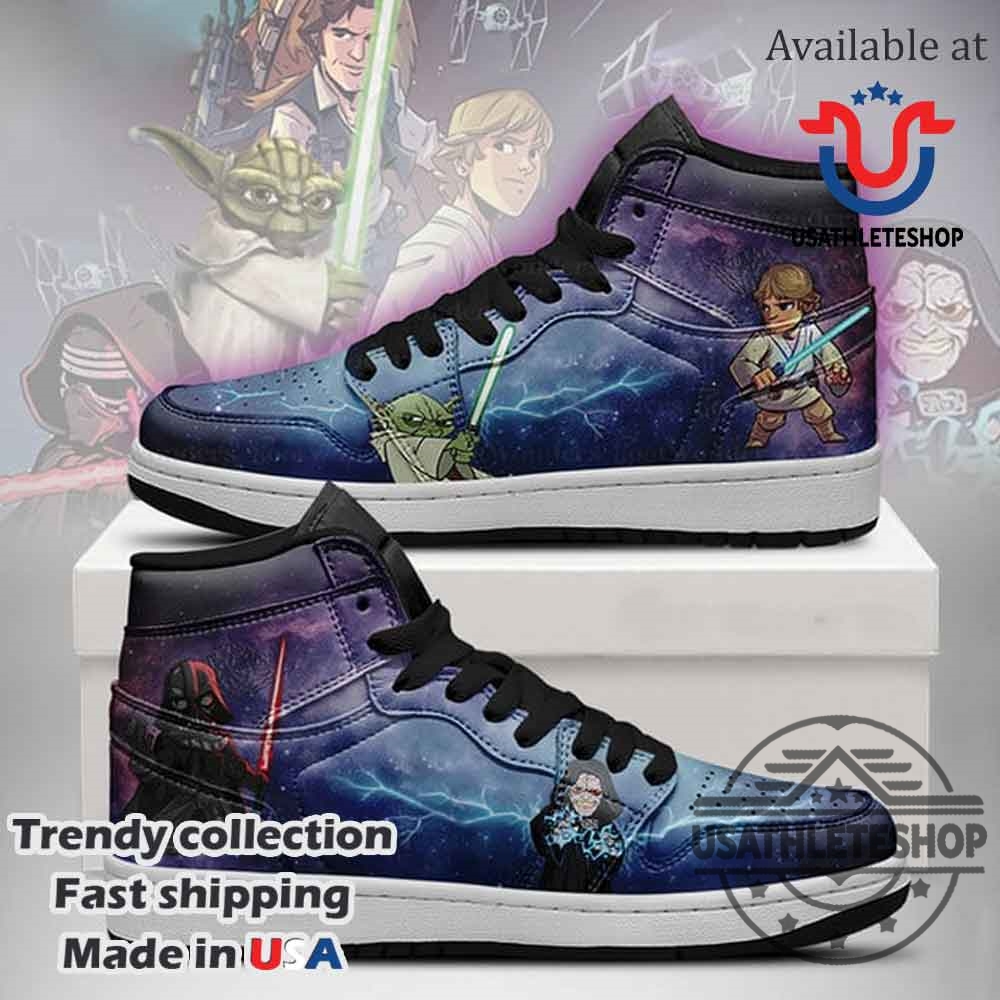 The Light Side Vs Dark Side Of The Force Star Wars Jordan 1 Shoes
