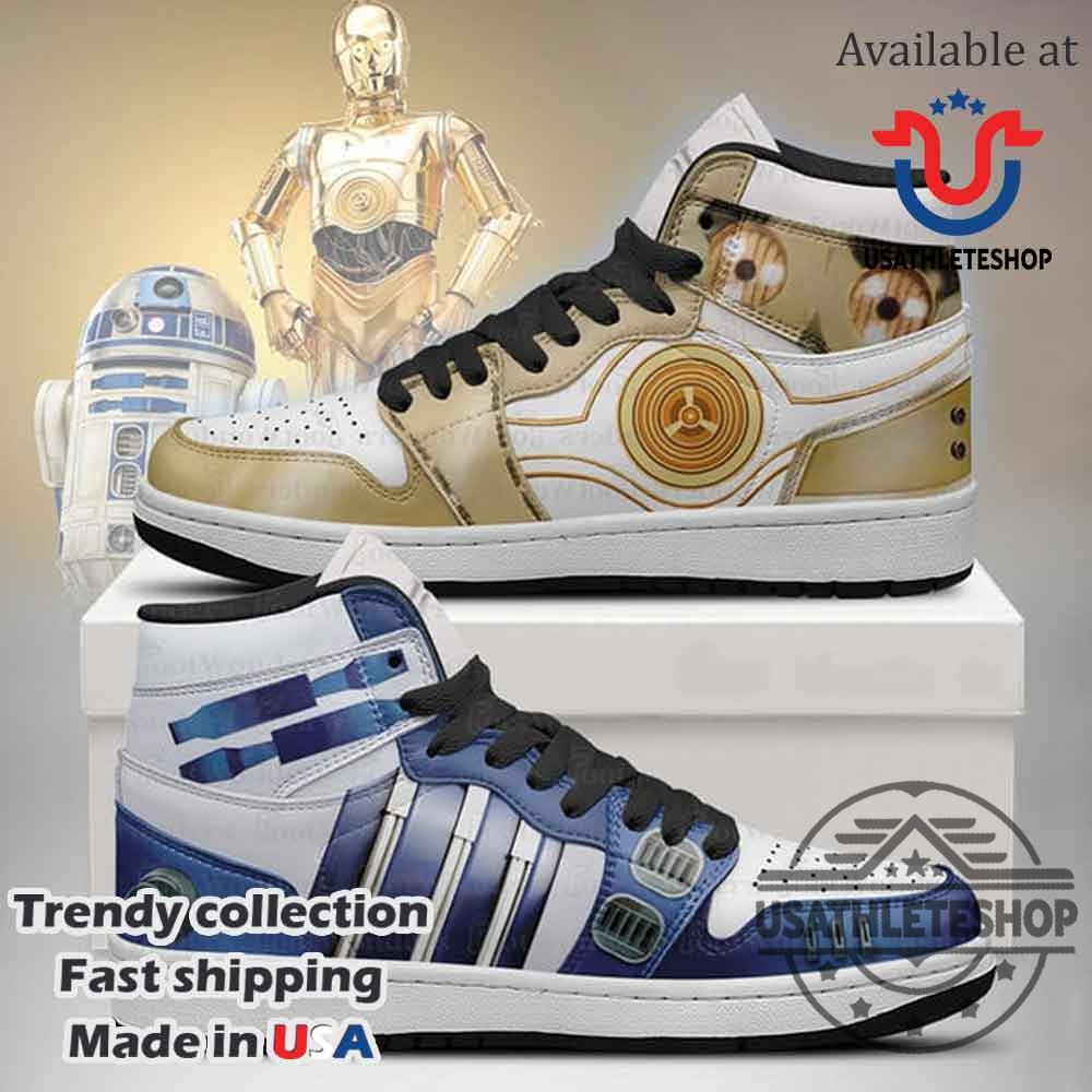 R2d And C3po Star Wars Jordan 1 Shoes