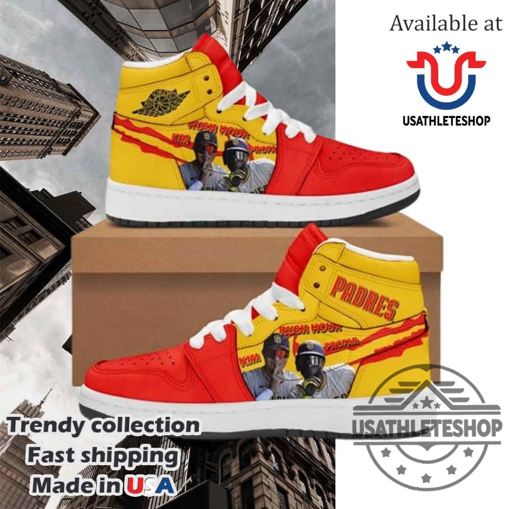 San Diego Padres Rush Hour Kim And Profar Air Jordan 1 High Top Shoes