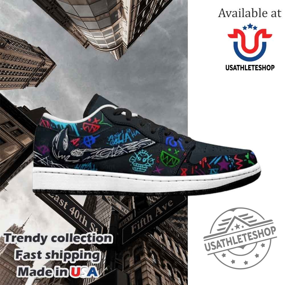 Arcane Jinx Neon Doodle Custom Shoes 5 Arcane Jinx Neon Doodle Custom Shoes