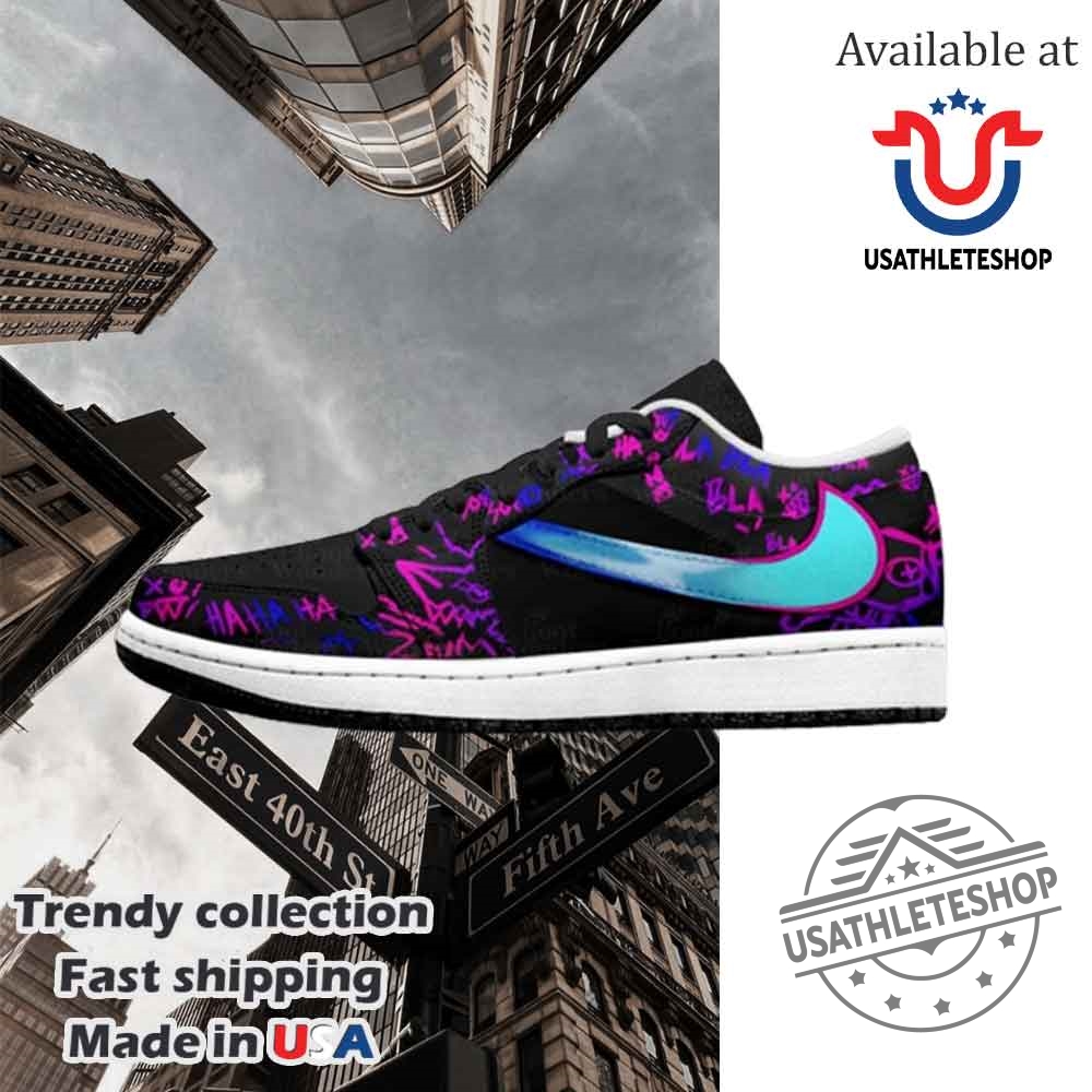 Jinx Neon Graffiti Art Shoes League Of Legends Fan Footwear 4 Jinx Neon Graffiti Art Shoes League of Legends Fan Footwear