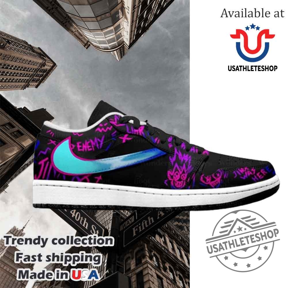 Jinx Neon Graffiti Art Shoes League Of Legends Fan Footwear 5 Jinx Neon Graffiti Art Shoes League of Legends Fan Footwear