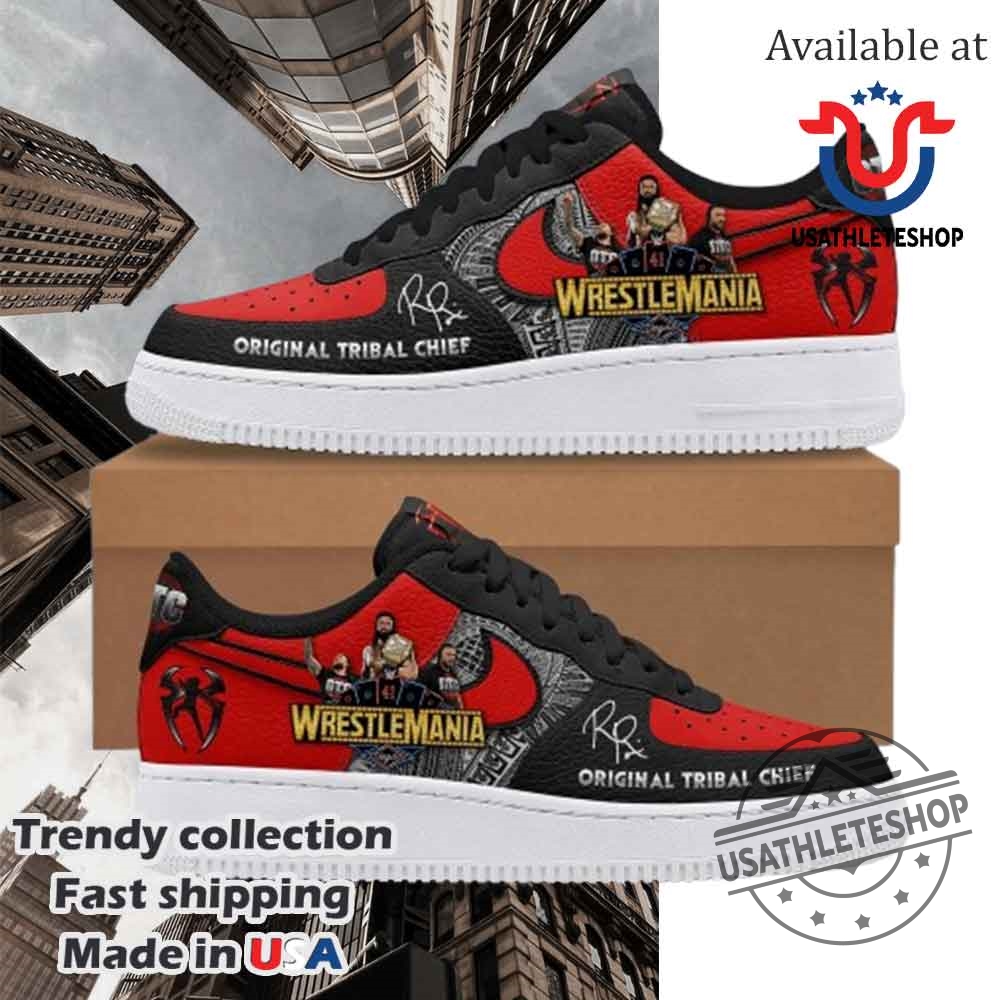 Roman Reigns Tribal Chief Nike Air Force 1 Wrestlemania Fan Sneakers