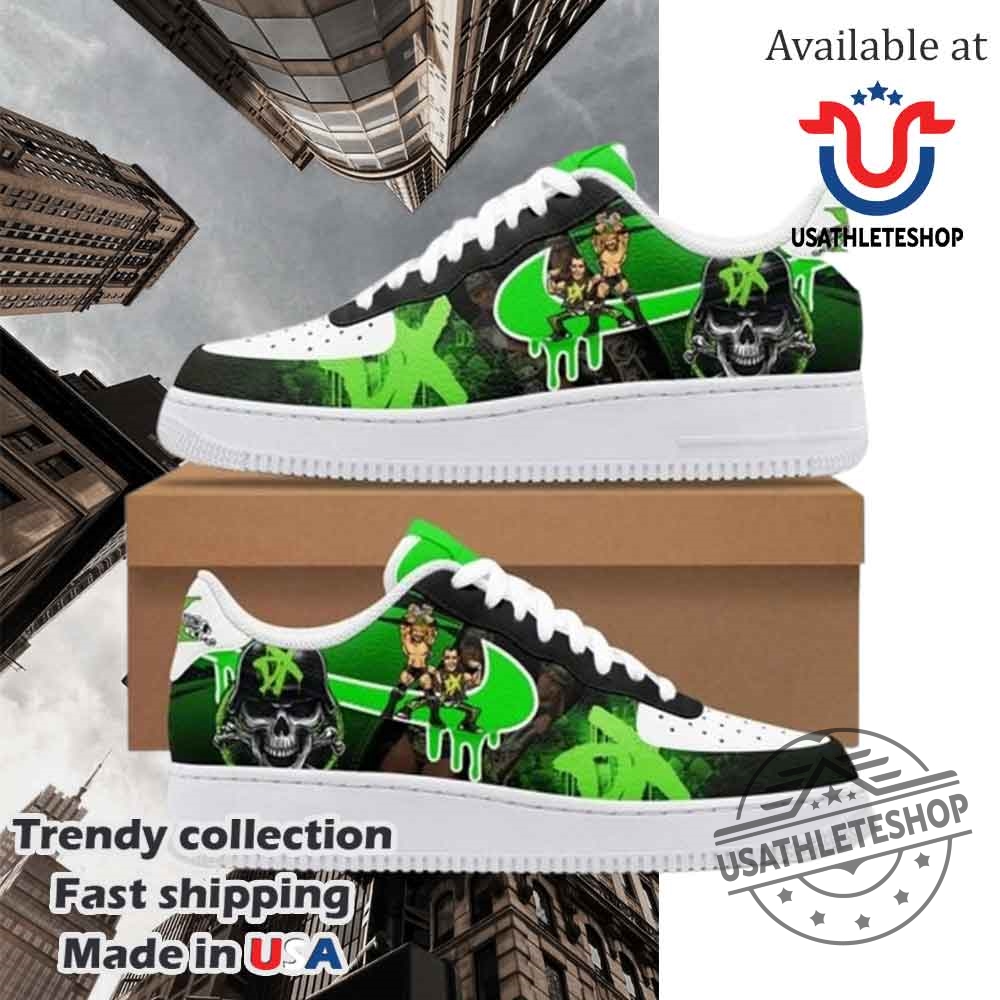 Wwe Dgeneration X Dx Nike Air Force 1 Green Black Wrestling Fan Sneakers