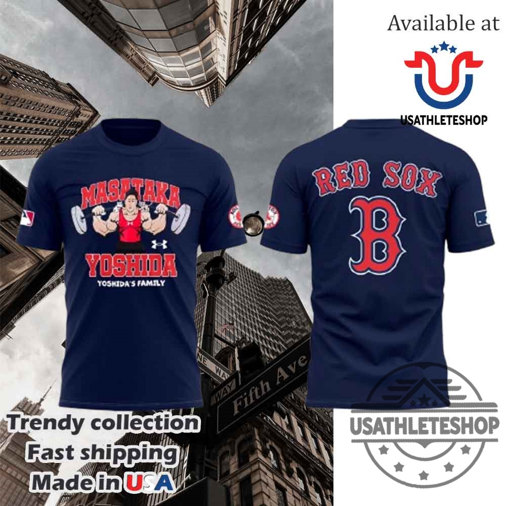 Red Sox X Masataka Yoshidas Family Navy Tshirt