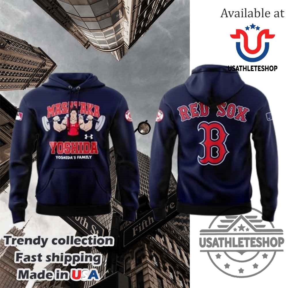 Red Sox X Masataka Yoshidas Family Navy Tshirt 3 Red Sox x Masataka Yoshida’s Family Navy T-shirt