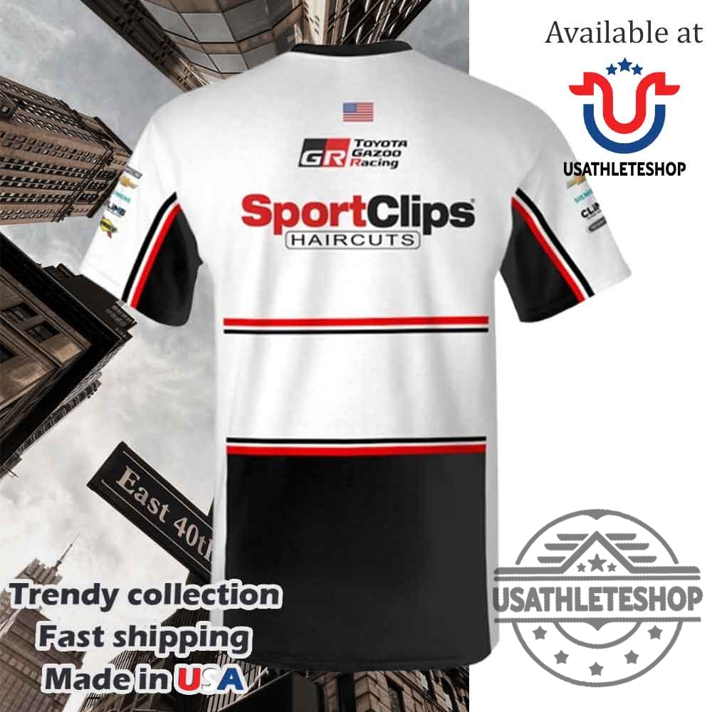 Denny Hamlin Joe Gibbs Racing Team Collection Sportclips Uniform Tshirt 5 Denny Hamlin Joe Gibbs Racing Team Collection SportClips Uniform T-Shirt