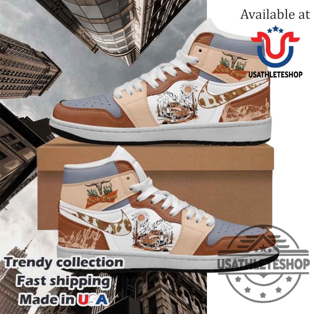 Zach Bryan Music Air Jordan 1 Hightop Shoes