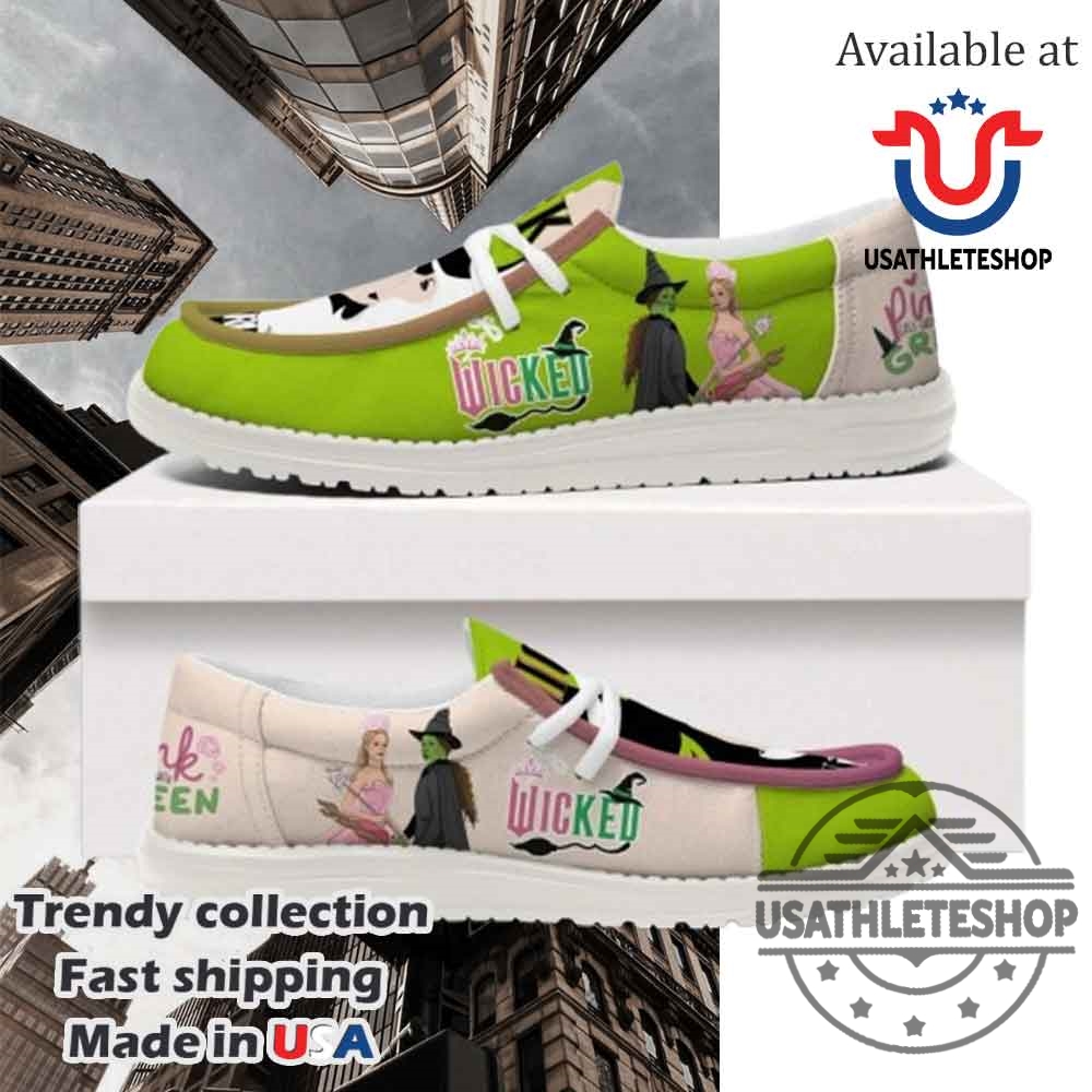 Wicked Pink And Green Hey Dude Loafer Shoes