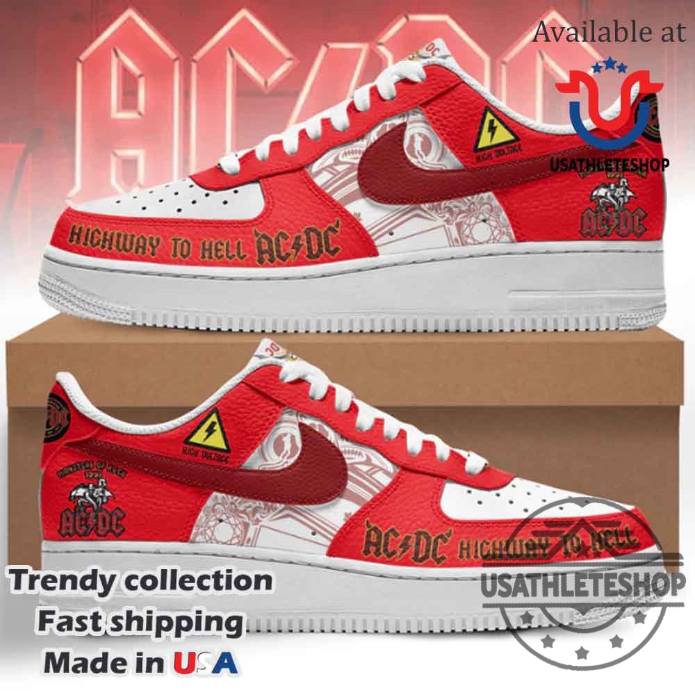 "Rock Your Style: Ozzy, AC/DC, Blink-182, Arctic Monkeys Sneakers" 3 Acdc Nike Air Force 1 Lowtop Sneakers Shoes