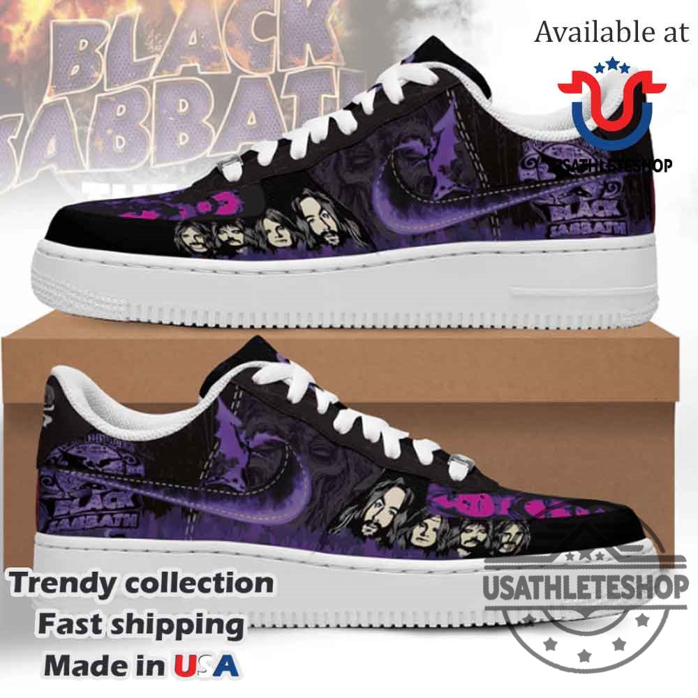 Black Sabbath Nike Air 1 Lowtop Sneakers Shoes
