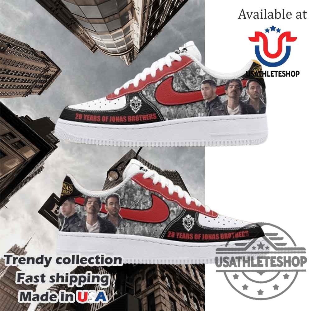 20 Years Of Jonas Brothers Nike Air Force 1 Running Sneakers Shoes