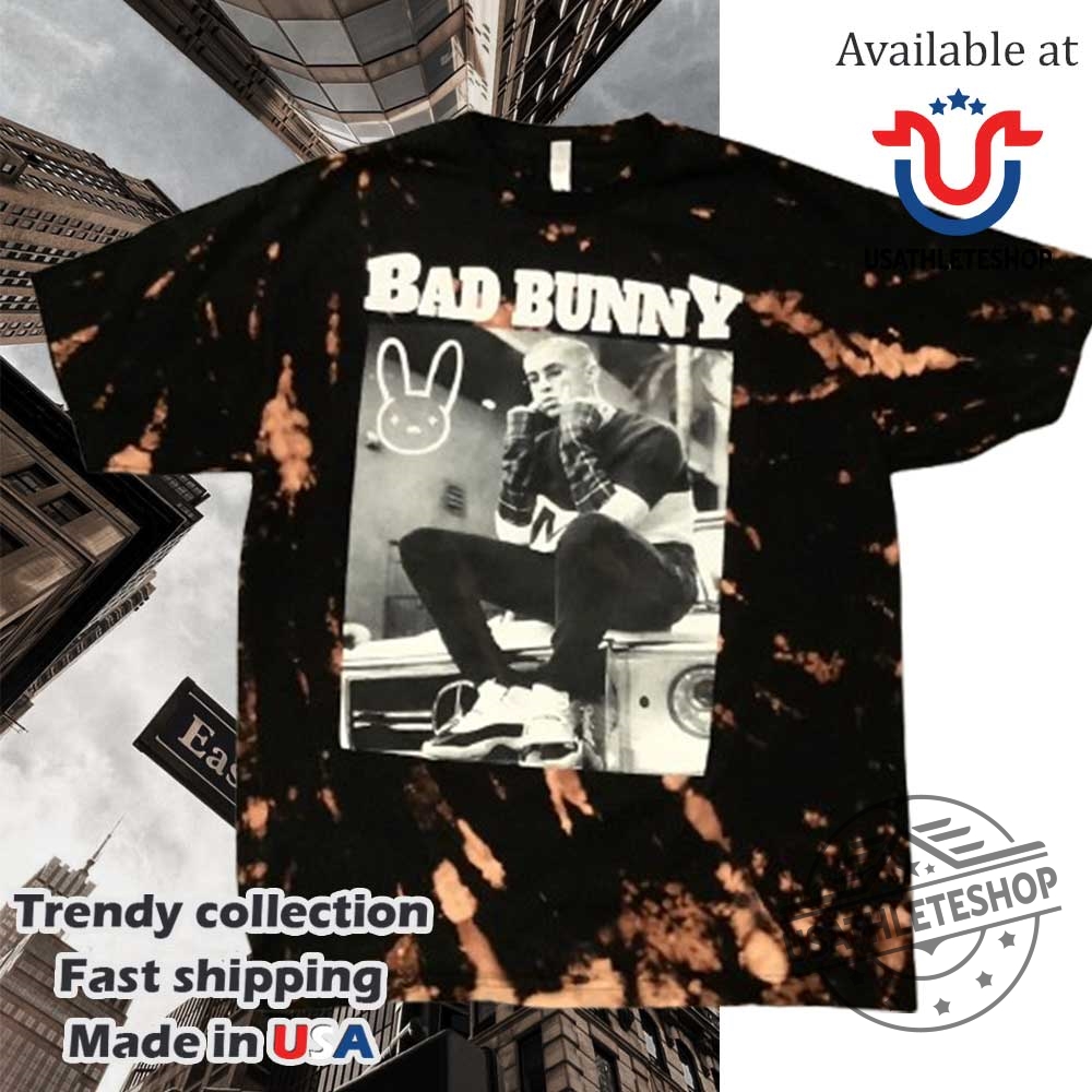 Bad Bunny Spectra Black Large Tie Dye Tshirt