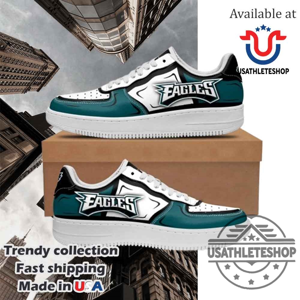 Nfl Philadelphia Eagles Air Force 1 Shoes Football Sports Sneaker Shoes